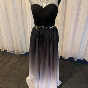 Long Black and White Dress